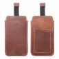 Univerzální pouzdro, Pouzdro na opasek ROYAL - Leather universal flap pocket na Apple iPhone 11 Hnědý 