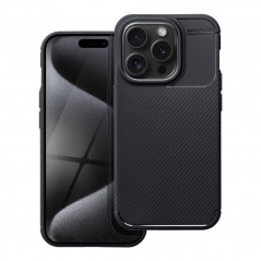 Kryt CARBON PREMIUM na Apple iPhone 15 Elegantní  Černý