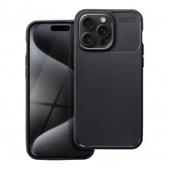 Kryt CARBON PREMIUM na Apple iPhone 15 Elegantní  Černý