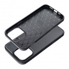 Kryt CARBON PREMIUM na Apple iPhone 15 Elegantní  Černý 