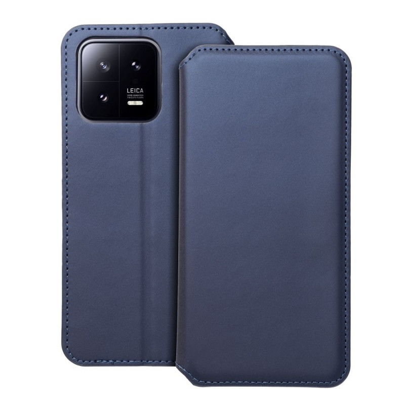 Peněženkové pouzdro Dual Pocket book na XIAOMI 13 Tmavší modrý 