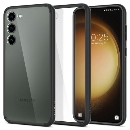 Kryt Spigen Ultra Hybrid na Samsung Galaxy S23 5G Křišťálově čistý  Matná černá