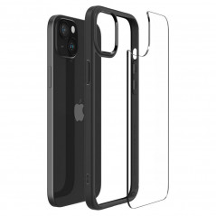 Kryt Spigen Ultra Hybrid na Apple iPhone 15 Plus Křišťálově čistý  Matná černá 