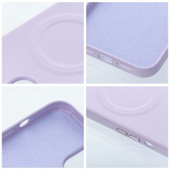 Kryt Roar Leather Mag na Apple iPhone 15 Elegantní  MagSAFE  Fialový (Purple) 