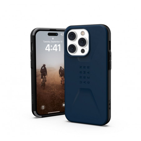 Kryt Urban Armor Gear Civilian na Apple iPhone 14 Pro Max Prémiové pouzdro  MagSAFE  Tmavší modrý