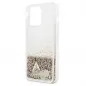 Kryt Guess Liquide Glitter Charms na Apple iPhone 14 Pro Elegantní  Zlatý 