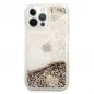 Kryt Guess Liquide Glitter Charms na Apple iPhone 14 Pro Elegantní  Zlatý 