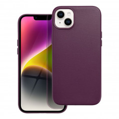 Kryt Leather Mag Cover na Apple iPhone 14 Plus Elegantní  MagSAFE  Tmavě fialový (violet)