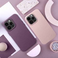 Kryt Leather Mag Cover na Apple iPhone 14 Plus Elegantní  MagSAFE  Tmavě fialový (violet) 