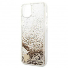 Kryt Guess Liquide Glitter Charms na Apple iPhone 14 Elegantní  Zlatý