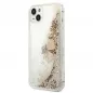 Kryt Guess Liquide Glitter Charms na Apple iPhone 14 Elegantní  Zlatý 