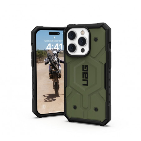 Kryt Urban Armor Gear Pathfinder na Apple iPhone 14 Pro Prémiové pouzdro  MagSAFE  Olivový