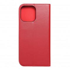 Peněženkové pouzdro Leather case SMART PRO na Apple iPhone 14 Pro Max Elegantní  Vinově červený