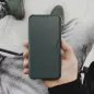 Peněženkové pouzdro Razor Book na Apple iPhone 14 Pro Uhlíkové vlákno, Karbonový vzor  Tmavě zelený 