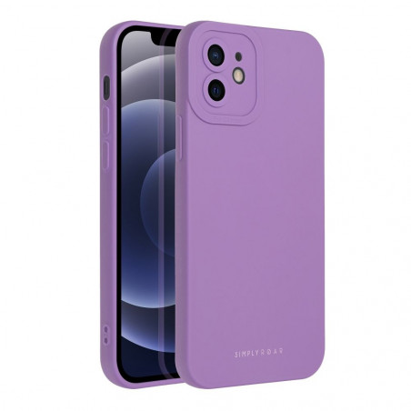 Kryt Roar Luna na Apple iPhone 12 Jednobarevný, Stylový, Estetický doplněk  Fialový (Violet) 