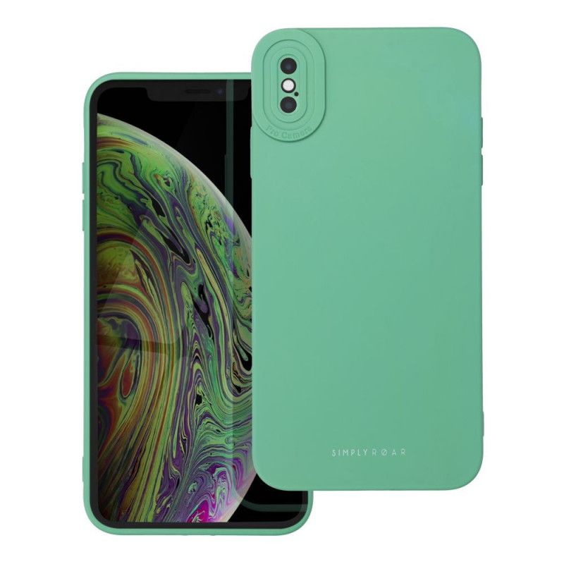 Kryt Roar Luna na Apple iPhone XS Jednobarevný, Stylový, Estetický doplněk  Zelený 