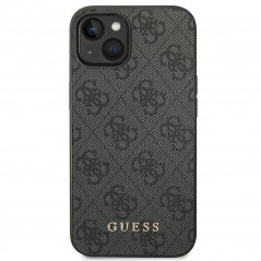 Kryt Guess 4G Gold Logo na Apple iPhone 14 Plus Elegantní  Šedý 