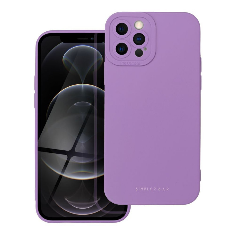 Kryt Roar Luna na Apple iPhone 12 Pro Jednobarevný, Stylový, Estetický doplněk  Fialový (Violet) 