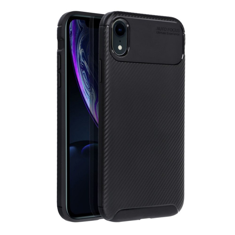 Kryt CARBON PREMIUM na Apple iPhone XR Elegantní  Černý 