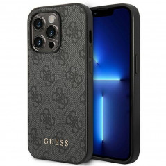 Kryt Guess 4G Gold Logo na Apple iPhone 14 Pro Max Elegantní  Šedý 