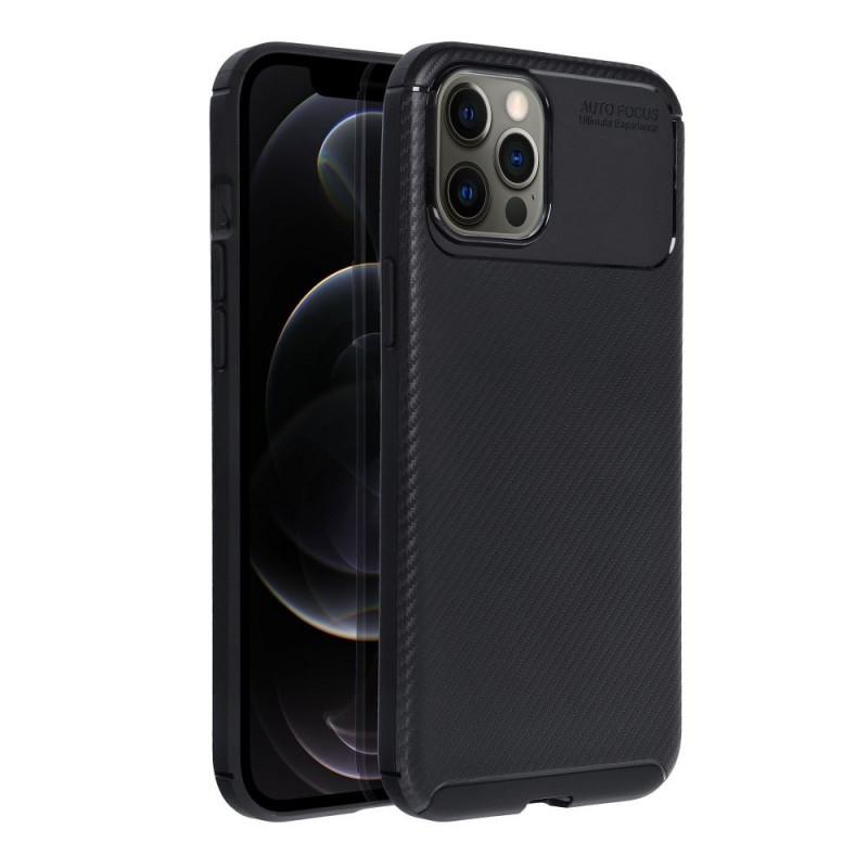 Kryt CARBON PREMIUM na Apple iPhone 12 Pro Max Elegantní  Černý 