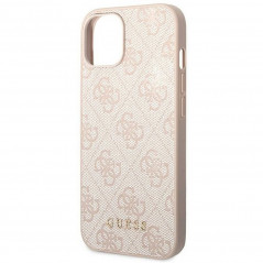 Kryt Guess 4G Gold Logo na Apple iPhone 14 Plus Elegantní  Růžový 