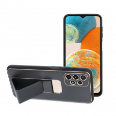 Kryt LEATHER Case Kickstand na Samsung Galaxy A23 5G Černý 