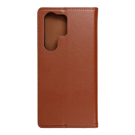 Peněženkové pouzdro Leather case SMART PRO na Samsung Galaxy S23 Ultra 5G Elegantní  Hnědý 