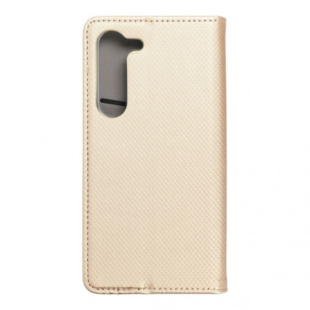 Peněženkové pouzdro Smart Case Book na Samsung Galaxy S23 5G Zlatý