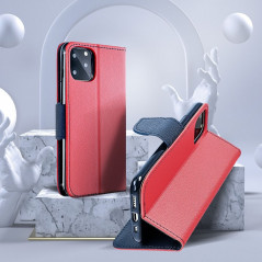 Peněženkové pouzdro Fancy Book na XIAOMI 12 Lite Červený / Námořnická modrá 