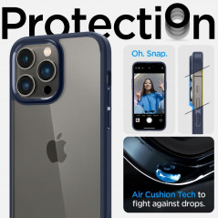 Kryt Spigen Ultra Hybrid na Apple iPhone 14 Pro Křišťálově čistý  Námořnická modrá 