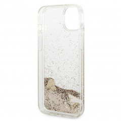 Kryt Guess Liquide Glitter Charms na Apple iPhone 14 Plus Elegantní  Zlatý