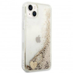 Kryt Guess Liquide Glitter Charms na Apple iPhone 14 Plus Elegantní  Zlatý 