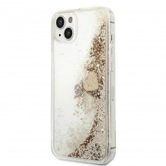 Kryt Guess Liquide Glitter Charms na Apple iPhone 14 Plus Elegantní  Zlatý 