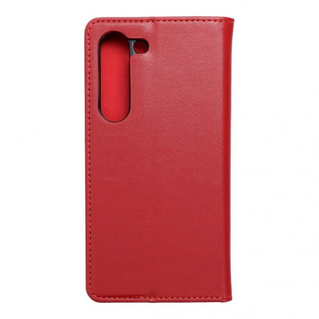 Peněženkové pouzdro Leather case SMART PRO na Samsung Galaxy S23 5G Elegantní  Vinově červený