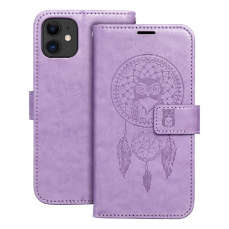 Peněženkové pouzdro MEZZO Book na Apple iPhone 11 Lapač snů  Fialový (Purple) 