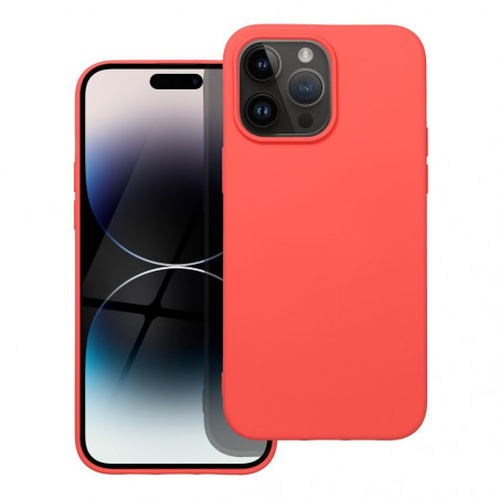 Kryt Silicone na Apple iPhone 14 Pro Max Elegantní  Broskvový