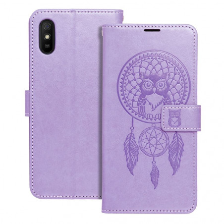 Peněženkové pouzdro MEZZO Book na XIAOMI Redmi 9C Lapač snů  Fialový (Purple) 