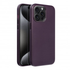 Kryt Leather Mag Cover na Apple iPhone 15 Pro Max Elegantní  MagSAFE  Tmavě fialový (violet)