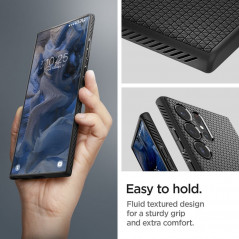 Kryt Spigen  Liquid Air na Samsung Galaxy S23 Ultra 5G Matná černá 