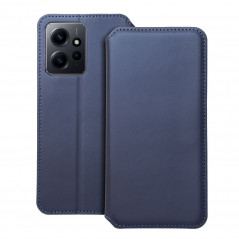 Peněženkové pouzdro Dual Pocket book na XIAOMI Redmi Note 12 4G Tmavší modrý 