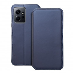 Peněženkové pouzdro Dual Pocket book na XIAOMI Redmi Note 12 5G Tmavší modrý 