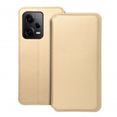 Peněženkové pouzdro Dual Pocket book na XIAOMI Redmi Note 12 Pro 5G Zlatý 