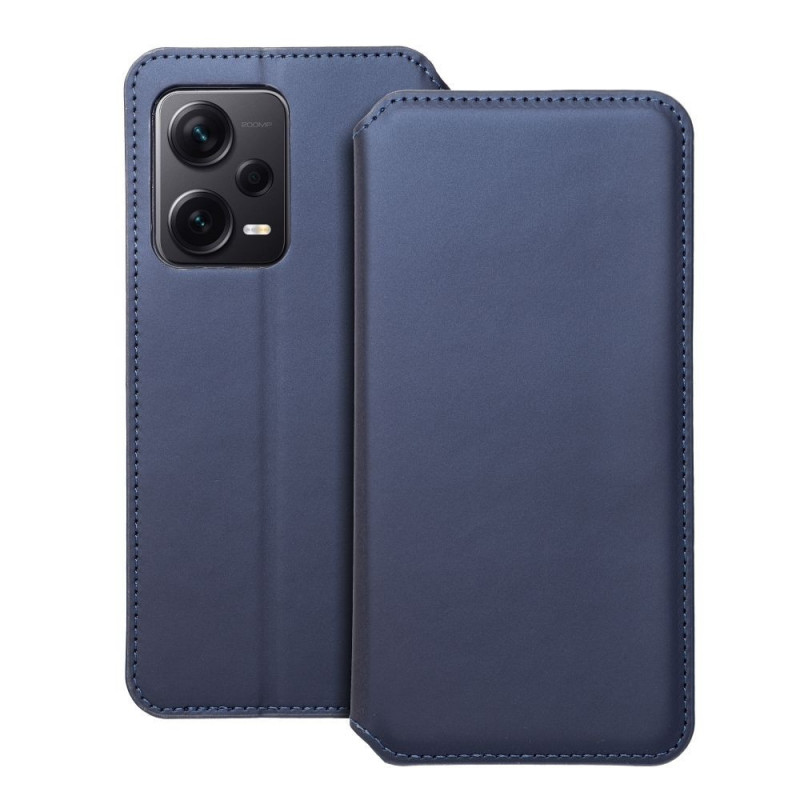 Peněženkové pouzdro Dual Pocket book na XIAOMI Redmi Note 12 Pro Plus 5G Tmavší modrý 