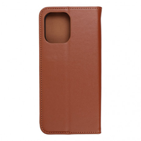 Peněženkové pouzdro Leather case SMART PRO na XIAOMI Redmi 12 Elegantní  Hnědý