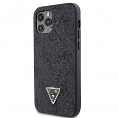 Kryt Guess Metal Logo Starss Crossbody na Apple iPhone 12 Pro Elegantní  Černý