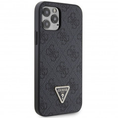 Kryt Guess Metal Logo Starss Crossbody na Apple iPhone 12 Pro Elegantní  Černý 