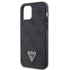 Kryt Guess Metal Logo Starss Crossbody na Apple iPhone 12 Pro Elegantní  Černý 