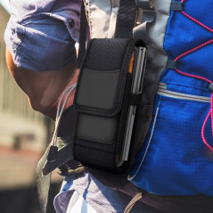 Univerzální pouzdro, Vertikální pouzdro Vertical Belt Holster OXFORD na Apple iPhone 11 Černý 