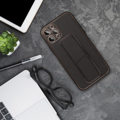 Kryt LEATHER Case Kickstand na Samsung Galaxy A13 LTE Černý 